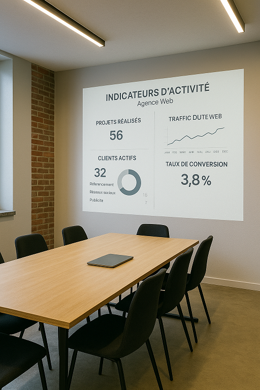 Tableau de bord KPI prepare par l'agent IA